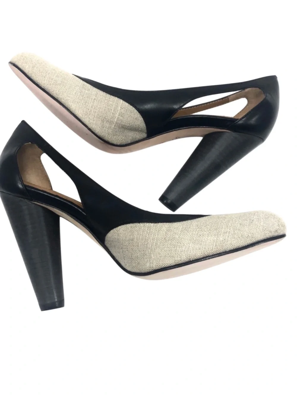 Corso Como Womens Beige Linen 3.5” Pump,  6M